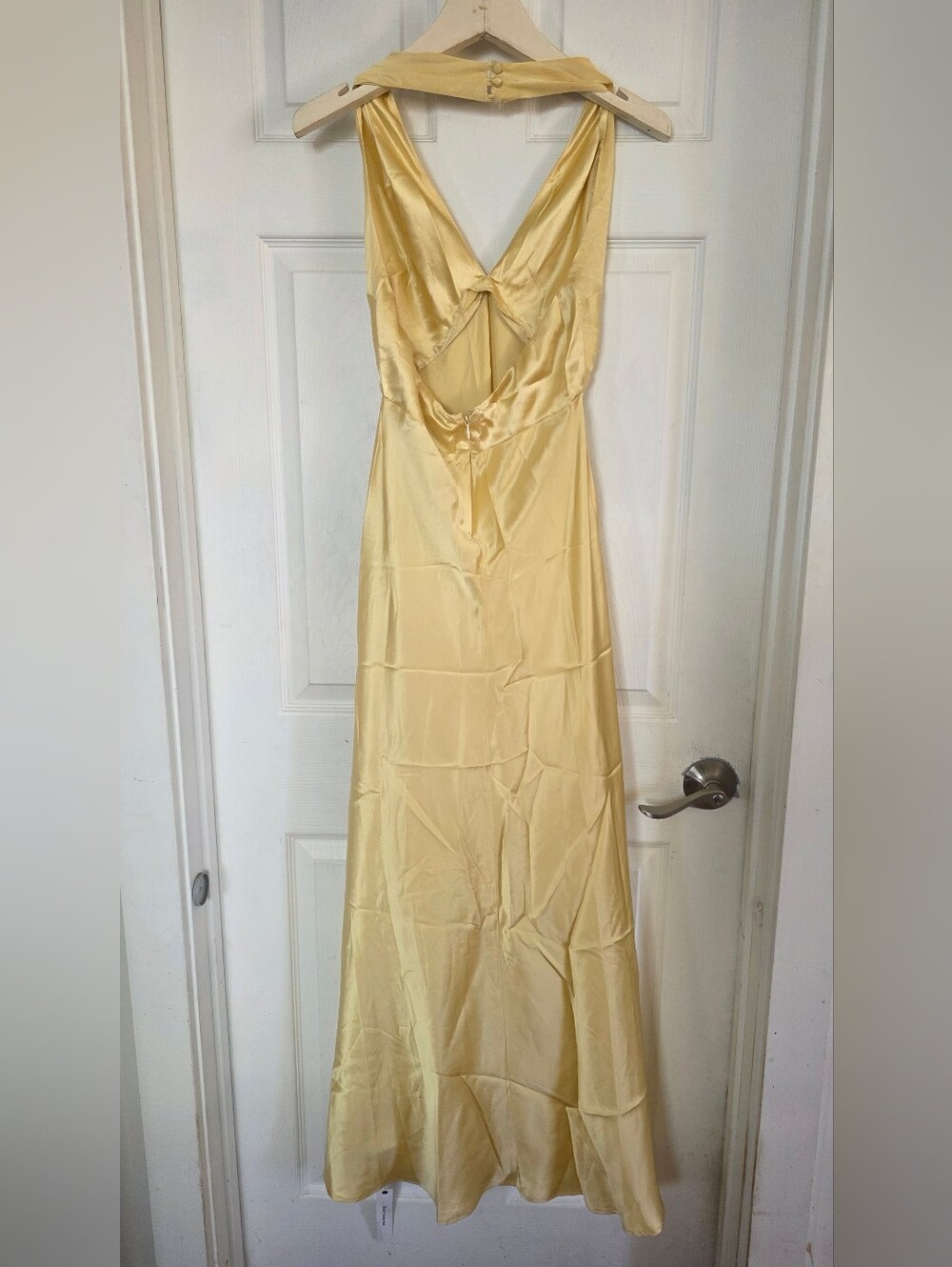 Reformation Daniela Silk Dress Yellow - Picture 4 of 9